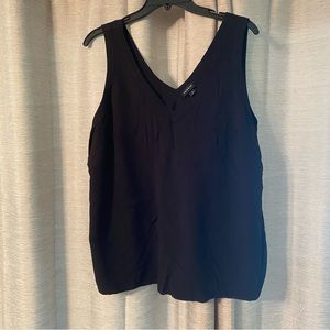 Torrid V-neck Black tank top Size 2